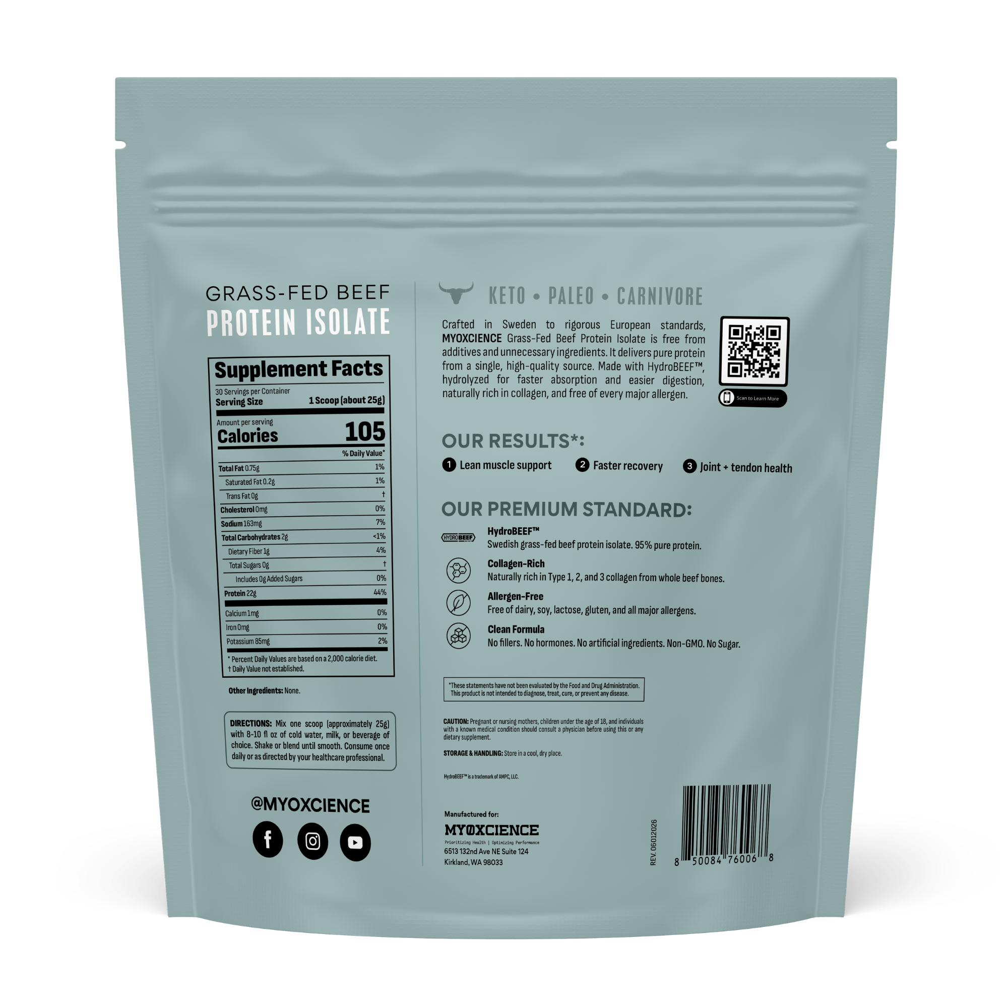 Grass-Fed Beef Protein Isolate