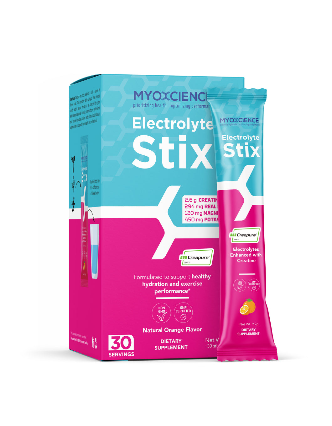 Electrolyte Stix: 2.6 grams of Creapure® Creatine Enhanced With Electrolytes