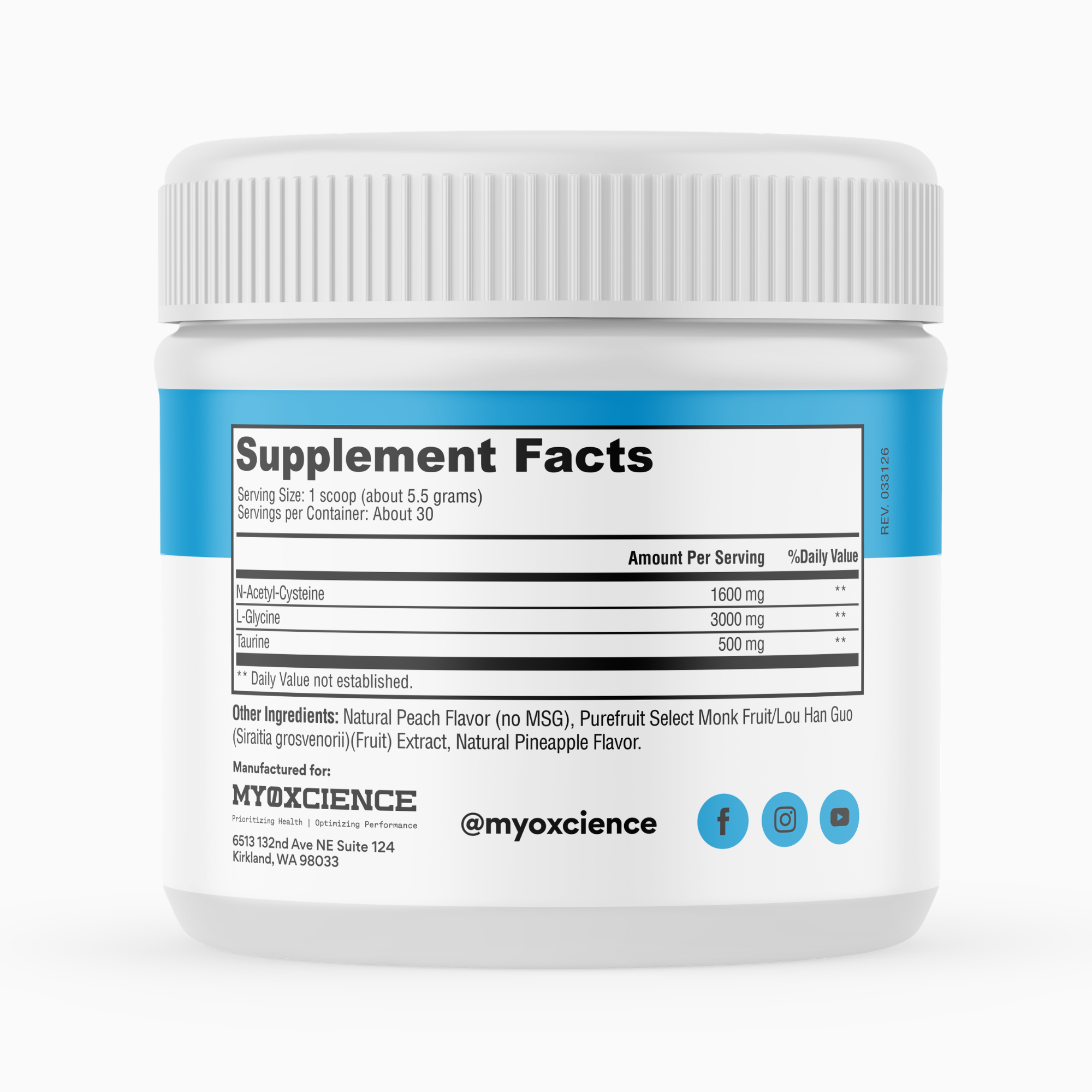 NAC + Glycine Supreme | N-Acetyl-L-Cysteine, Glycine and Taurine Combination