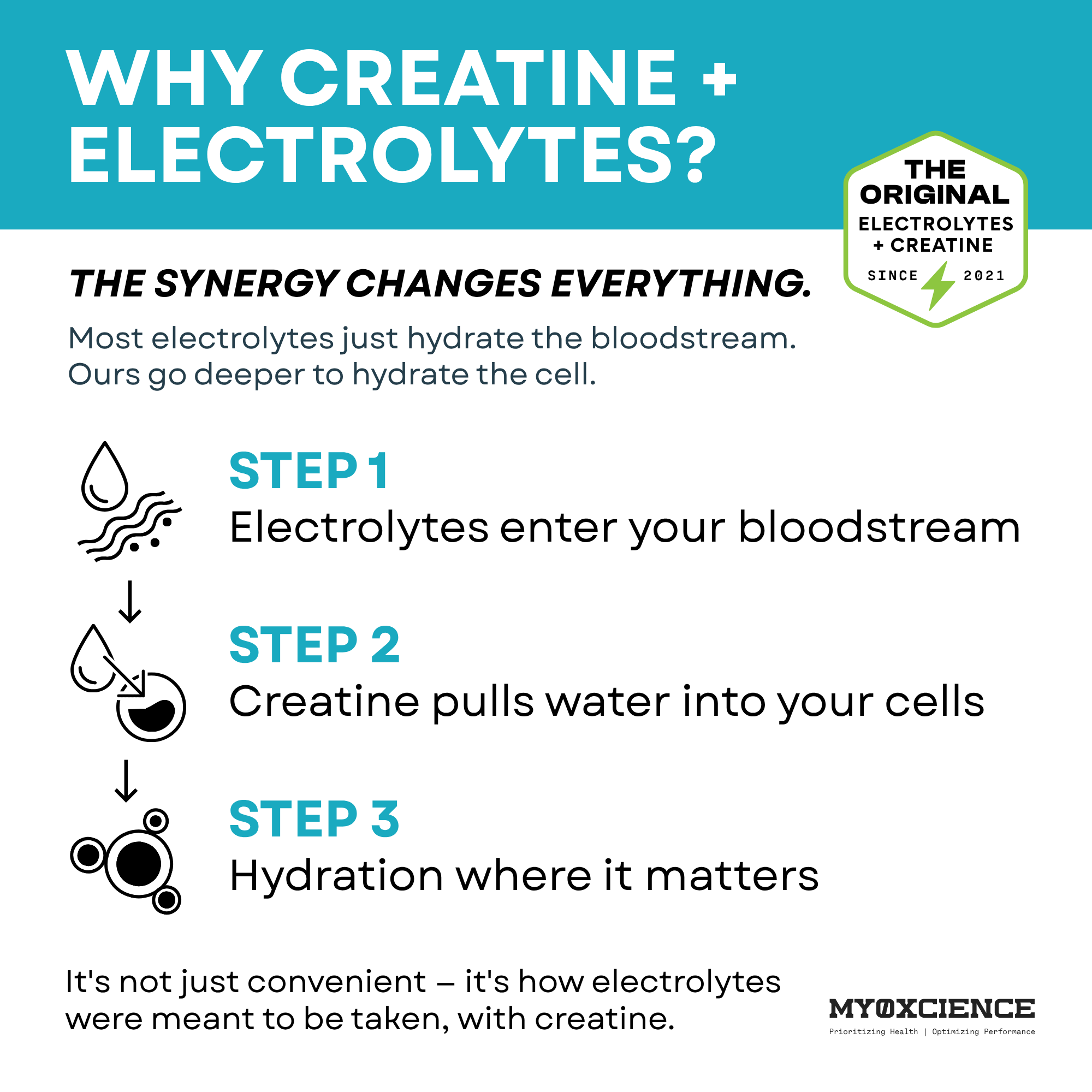 Electrolyte Stix: 2.6 grams of Creapure® Creatine Enhanced With Electrolytes