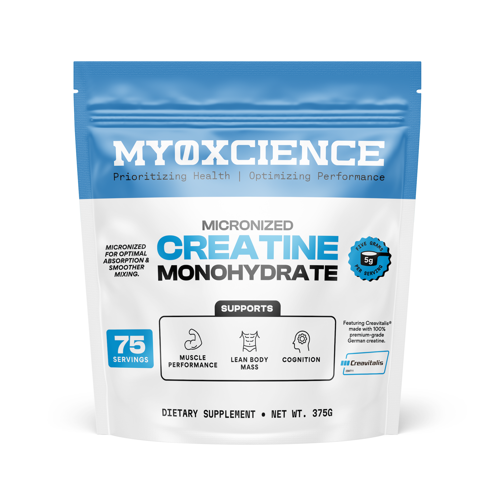 Micronized Creatine Made in Germany | Easy to Digest | 75 Serving Bag ...