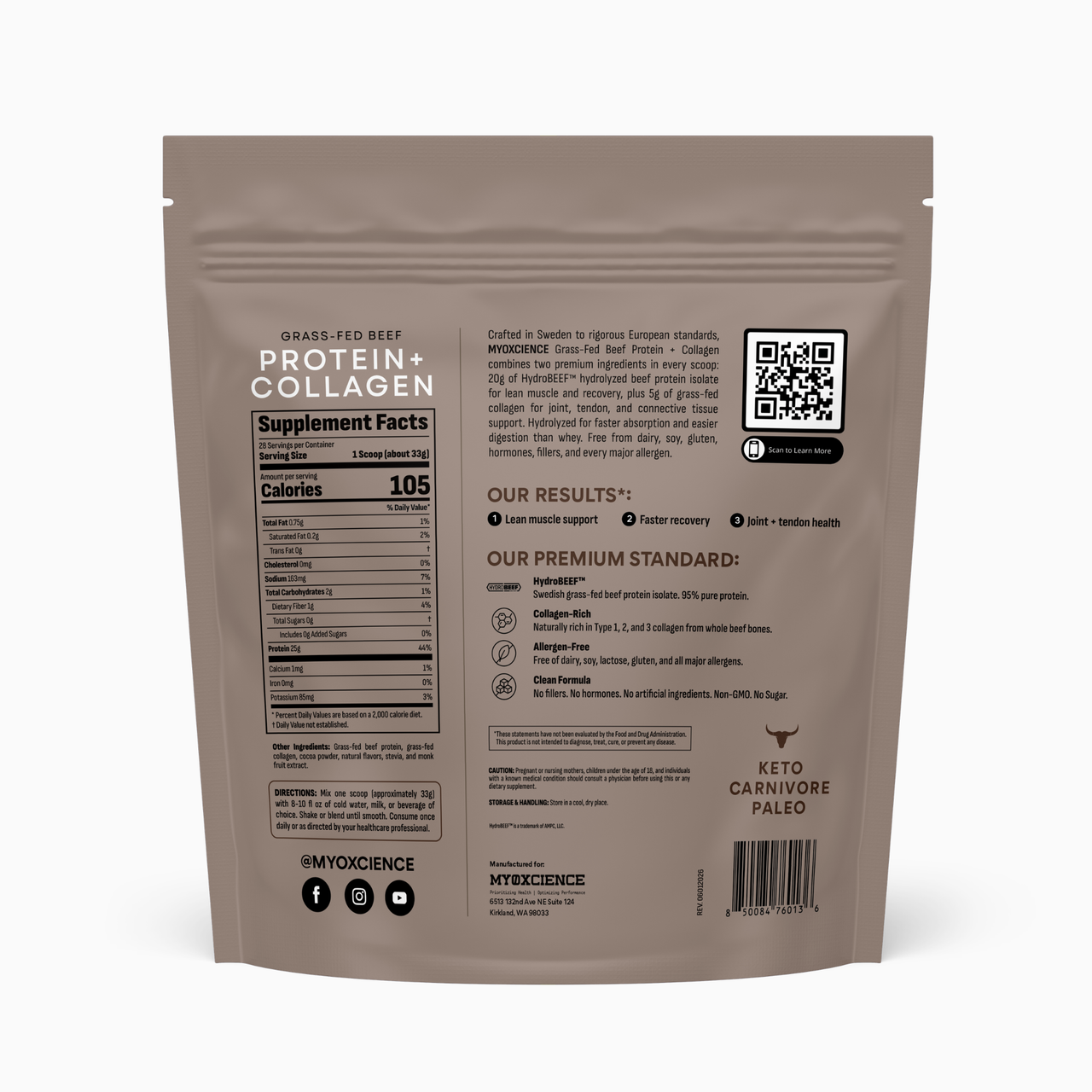 Pre-Sale: Grass-Fed Beef Protein + Collagen Complex