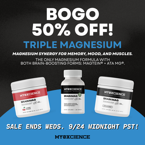 Brain Mag Magnesium L-threonate, Magnesium Acetyl Taurinate + Magnesium Glycinate Chelate powder