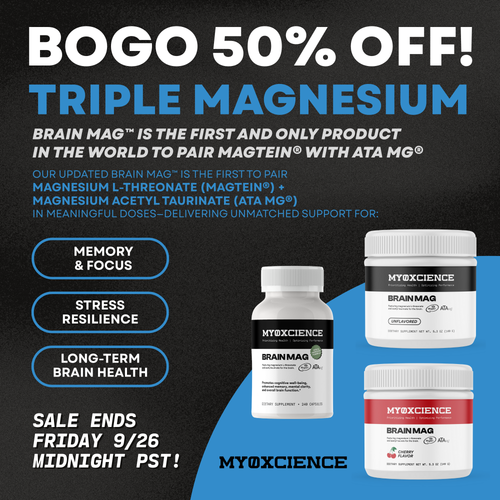 Brain Mag Magnesium L-threonate, Magnesium Acetyl Taurinate + Magnesium Glycinate Chelate powder