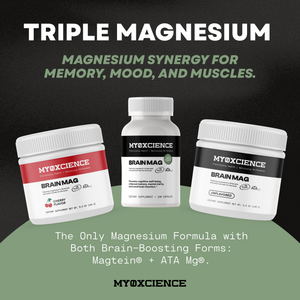 Brain Mag Magnesium L-threonate, Magnesium Acetyl Taurinate + Magnesium Glycinate Chelate powder