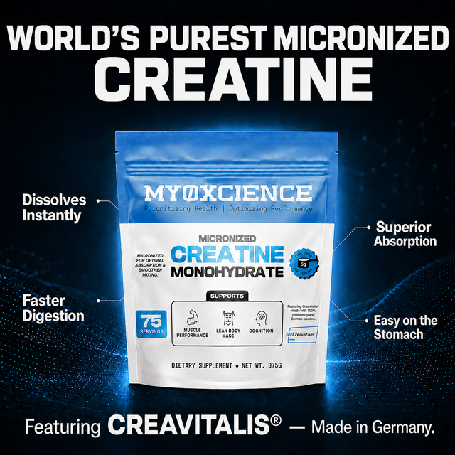 Micronized Creavitalis® Creatine Made in Germany | Easy to Digest |  75 Serving Bag