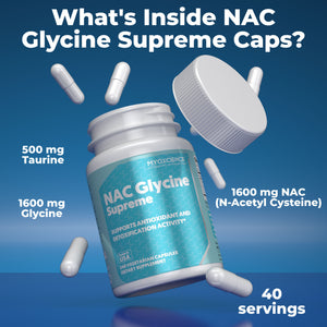 NAC + Glycine Supreme | N-Acetyl-L-Cysteine, Glycine and Taurine Combination