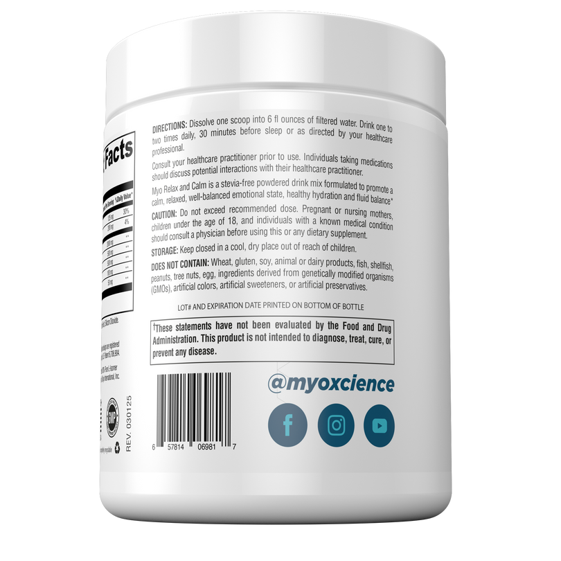 Myo Relax & Calm | Contains myo-Inositol, L-Theanine, Magnesium & GABA ...