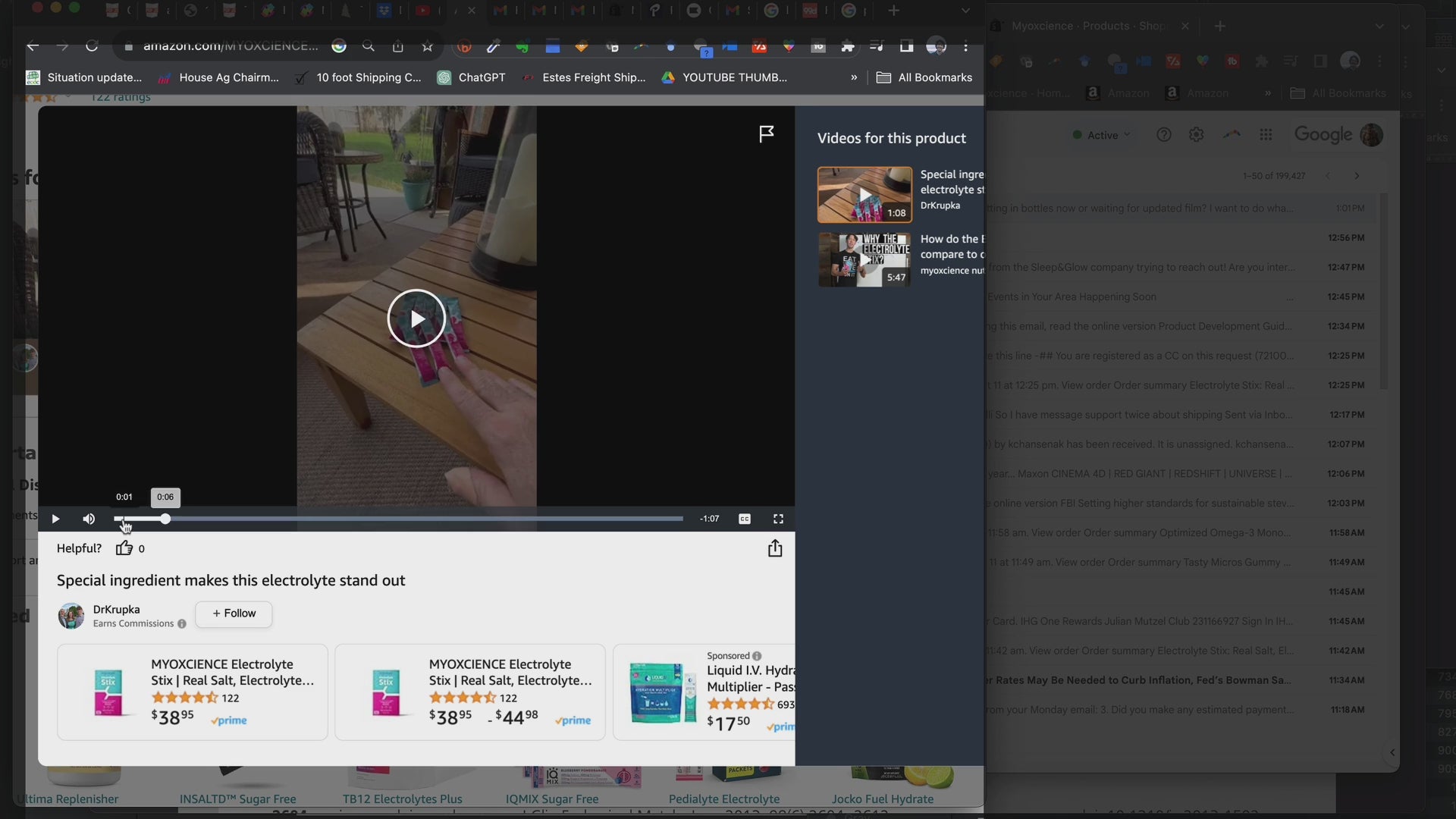 Load video: Electrolyte Stix: Creatine Enhanced, Real Salt, Electrolytes and More