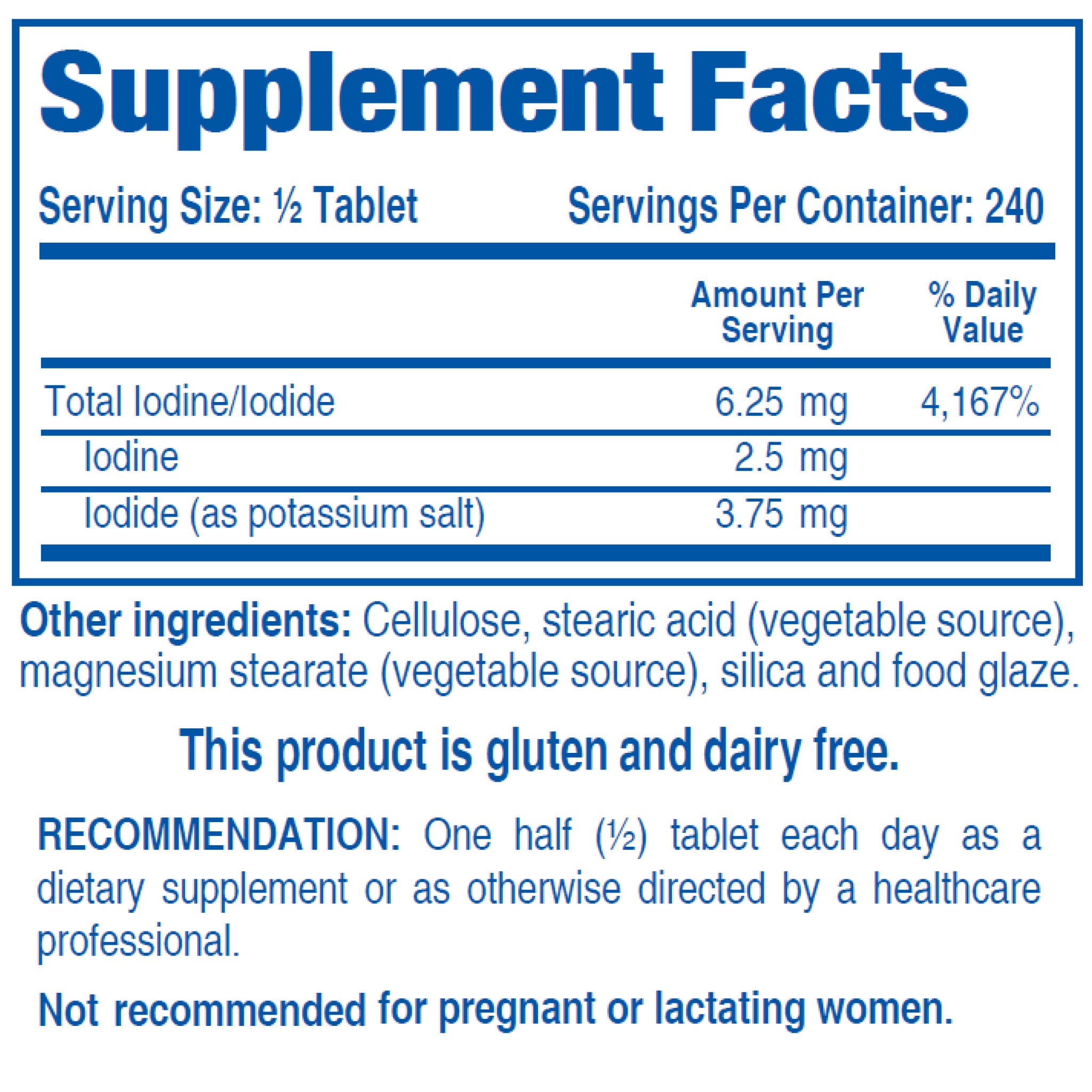 Whole Body Iodine Elemental Iodine and Iodide Supplement