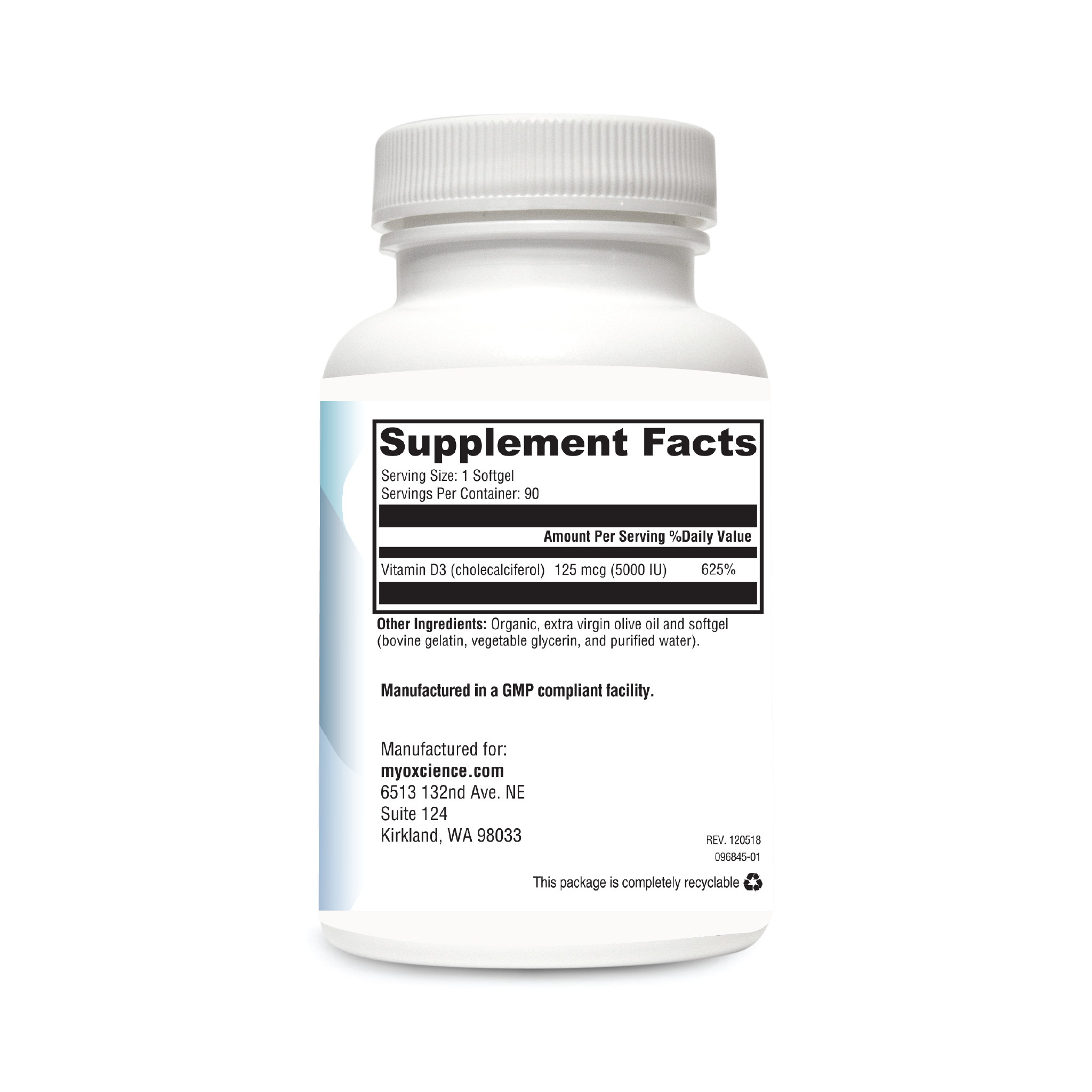 D3 Absorb | 5,000 IU Vitamin D3 in Organic, extra virgin olive oil.