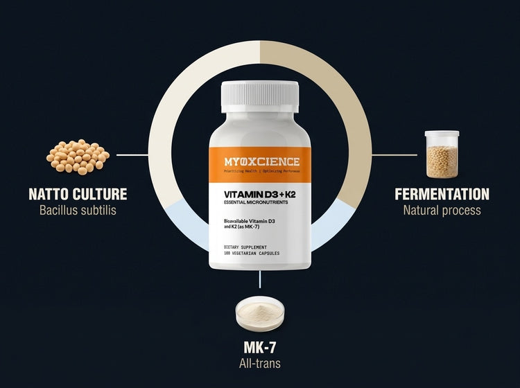 Natto culture (Bacillus subtilis) and fermentation make MK-7 in its all-trans form